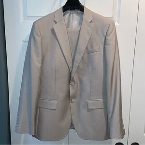 JF J Ferrar Slim Fit Tan Suit Separates 42R Jacket - Pants 34X32 - See Desc